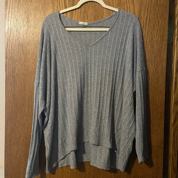 E. Luna Women’s Ribbed Waffle Knit Soft Cozy Sweater - Size 2X - Picture 2 of 12